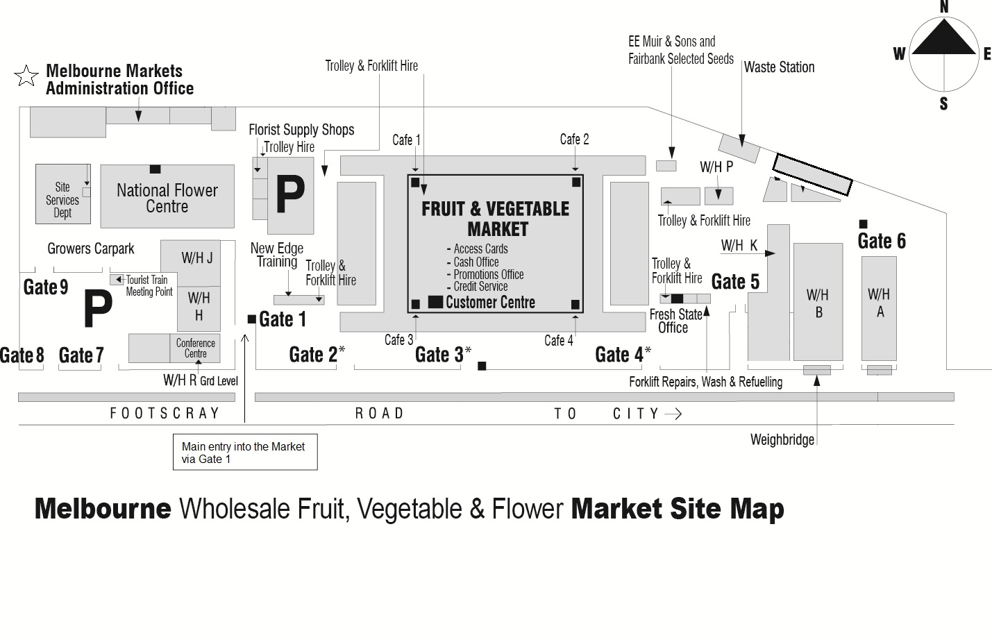 Find us Melbourne Wholesale Fruit Vegetable & Flower Market